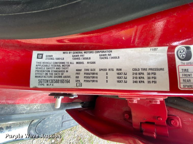 image for item HG9235 2008 Hummer H3  SUV