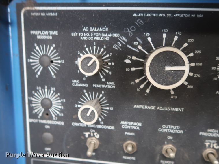 image for item HJ9372 Miller Syncrowave 250 constant current AC/DC arc welder