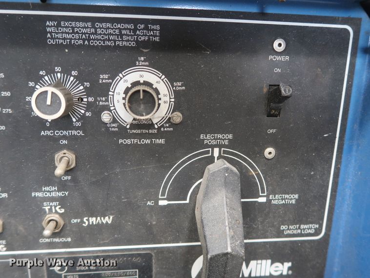 image for item HJ9372 Miller Syncrowave 250 constant current AC/DC arc welder