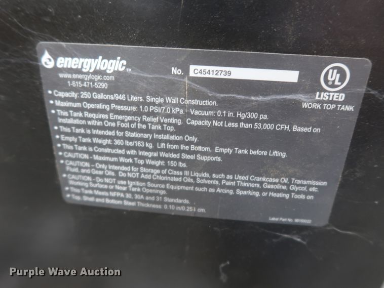 image for item HJ9389 Energy Logic EL-350H waste oil heater