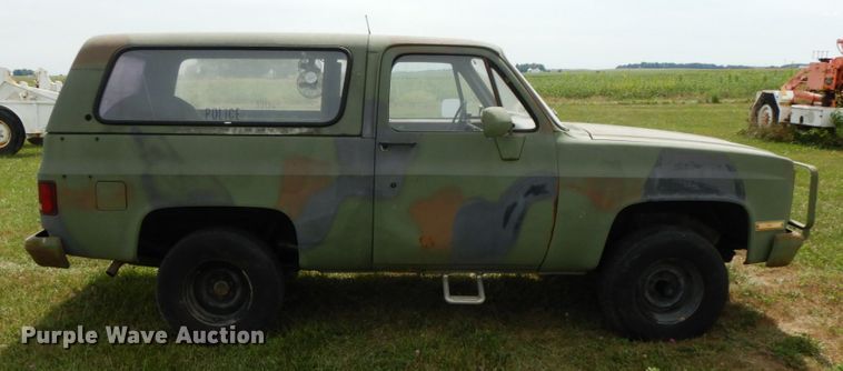 image for item HJ9605 1984 Chevrolet D10 Military Blazer  SUV