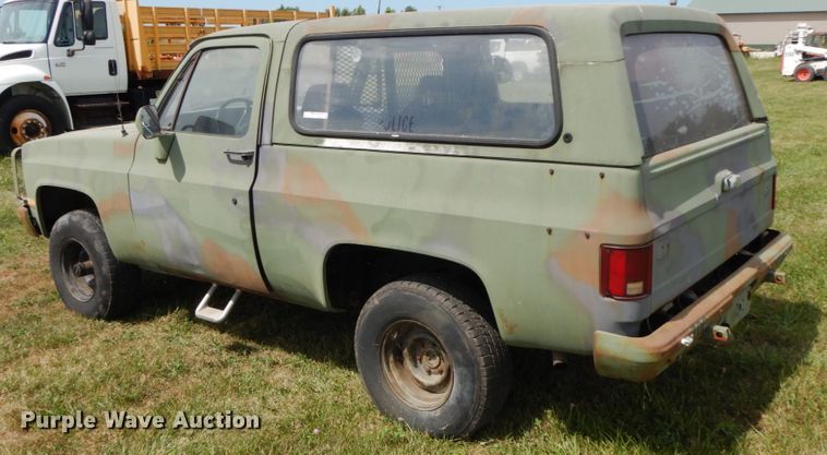 image for item HJ9605 1984 Chevrolet D10 Military Blazer  SUV