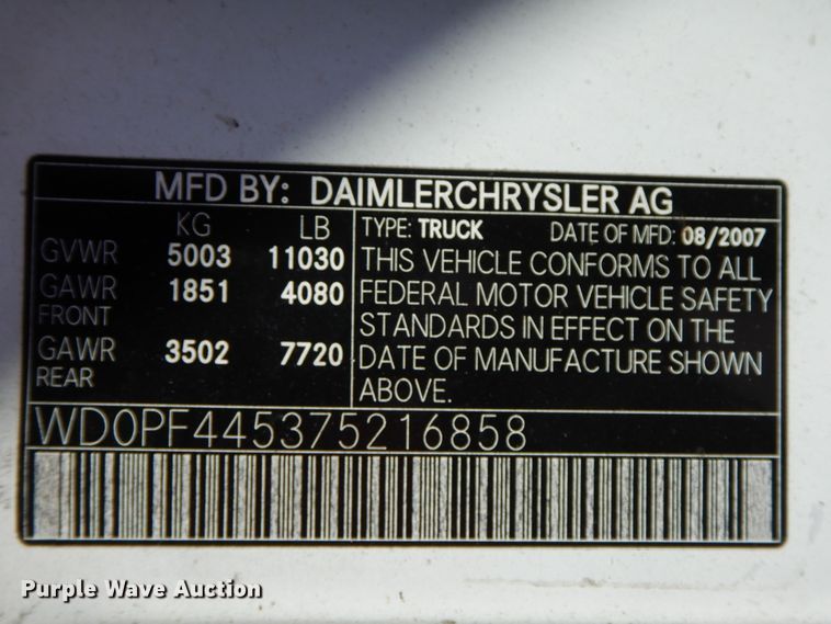 image for item HJ9619 2007 Dodge Sprinter 3500  shuttle bus