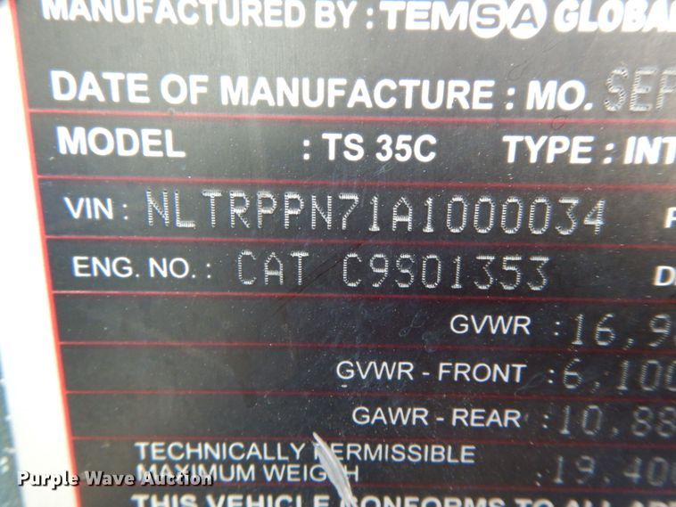 image for item HJ9620 2010 Temsa TS35C  coach bus