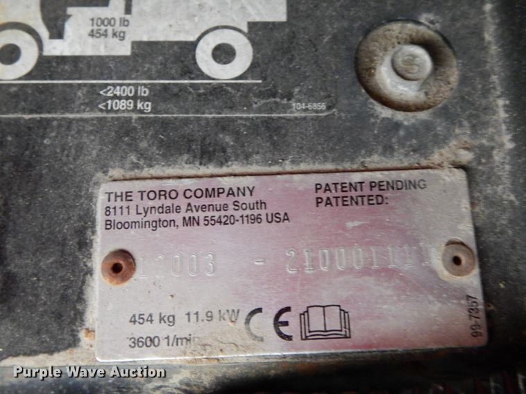 image for item HJ9623 Toro Twister  utility vehicle