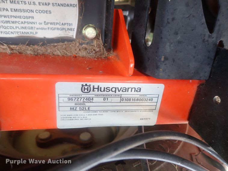 image for item HK9925 Husqvarna MZ52LE ZTR lawn mower