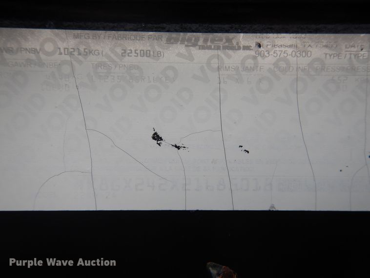 image for item HO9913 2002 Big Tex 22GN-24 equipment trailer