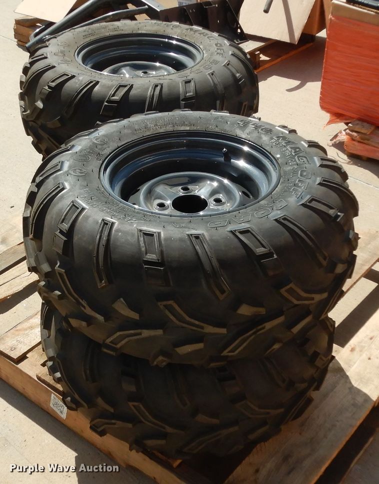 (4) Mag OffRoad 440 25x10.0012 NHS tires and wheels in Grapevine, TX