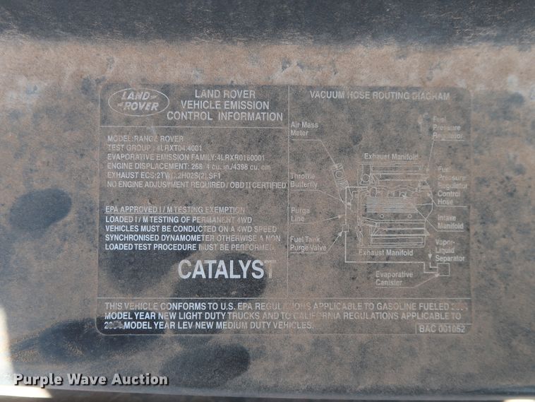 image for item HT9549 2004 Land Rover Range Rover  SUV