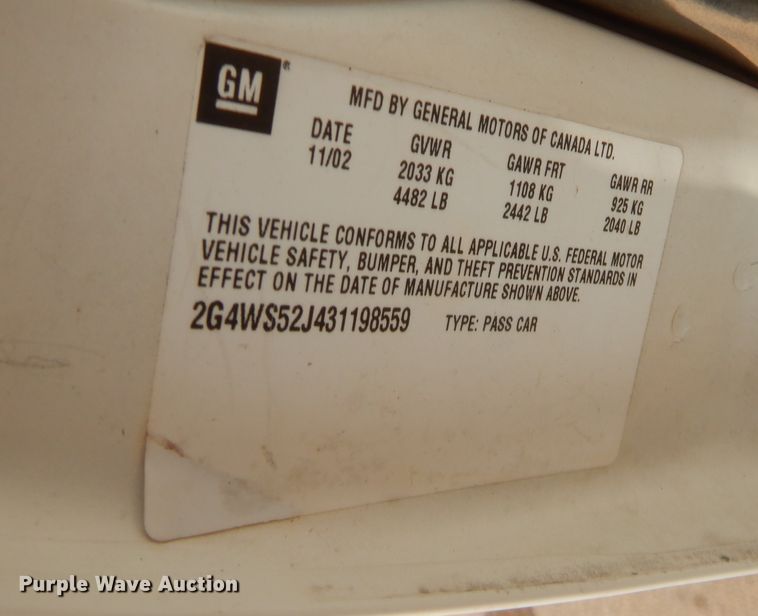 image for item HW9265 2003 Buick Century