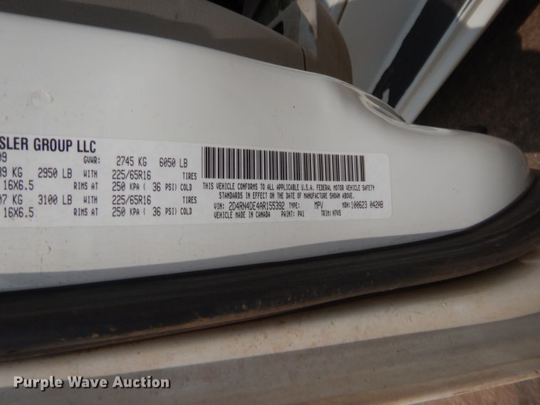 image for item HW9266 2010 Dodge Grand Caravan  van