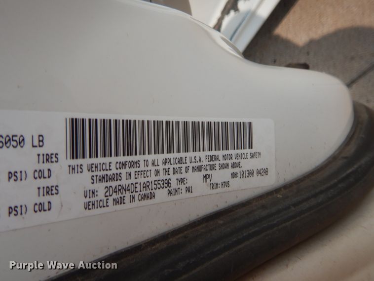 image for item HW9277 2010 Dodge Grand Caravan  van