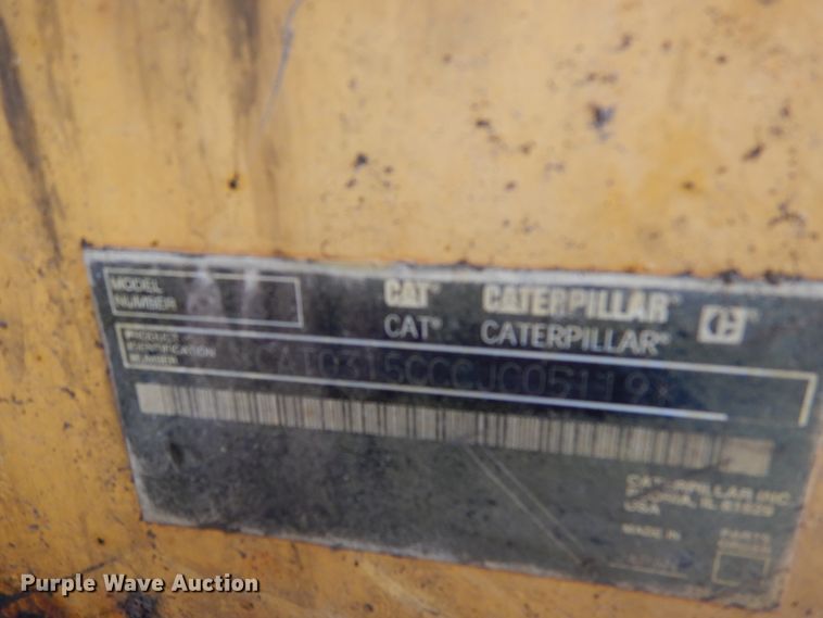 image for item AF9980 2007 Caterpillar 315C L  excavator