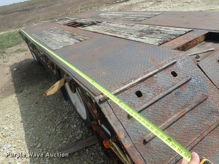 image for item DC3318 1975 Dakota 1755DC8 lowboy equipment trailer