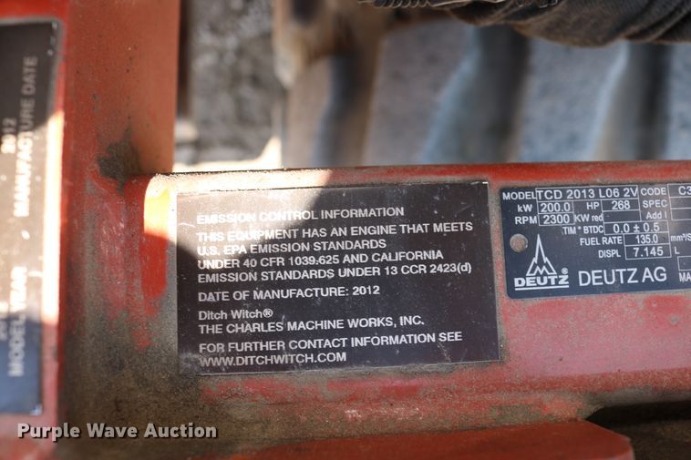 image for item DD6139 2012 Ditch Witch JT100 Mach 1  directional boring unit