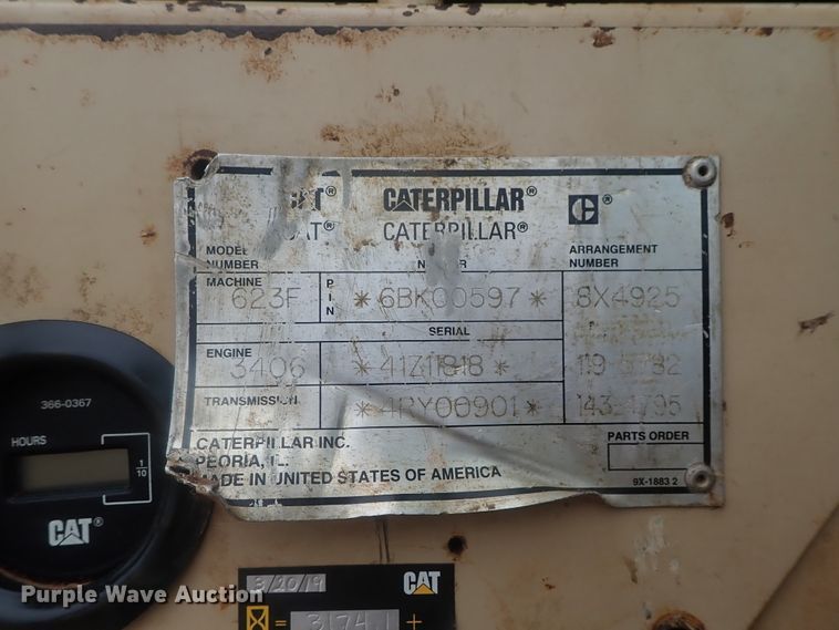 image for item DE0725 1998 Caterpillar 623F  elevating scraper