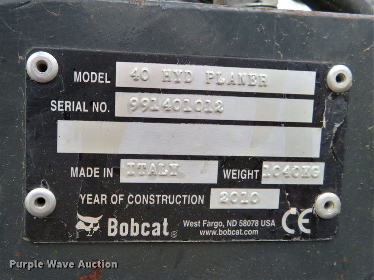 image for item DH1160 2011 Bobcat 40HYD skid steer cold planer