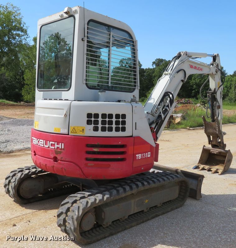 image for item DH1174 2008 Takeuchi TB138FR  mini excavator
