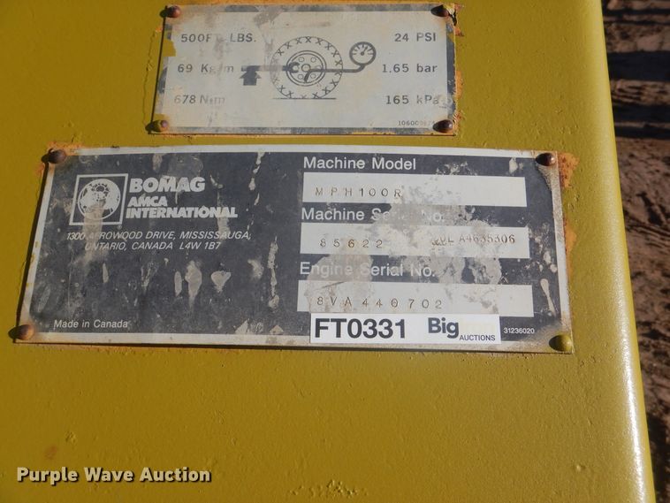 image for item DI0431 1984 Bomag MPH100R  reclaimer