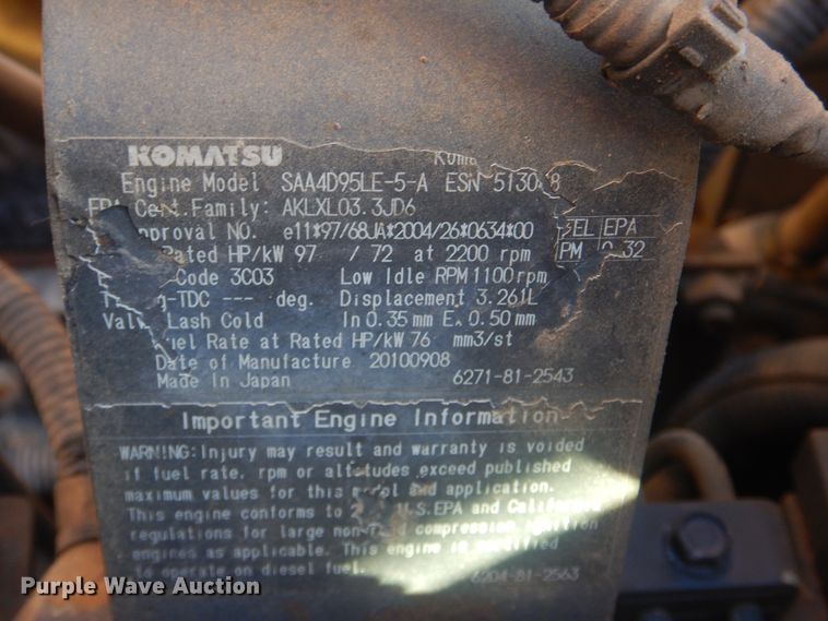 image for item DI0433 2011 Komatsu PC138USLC-8  excavator