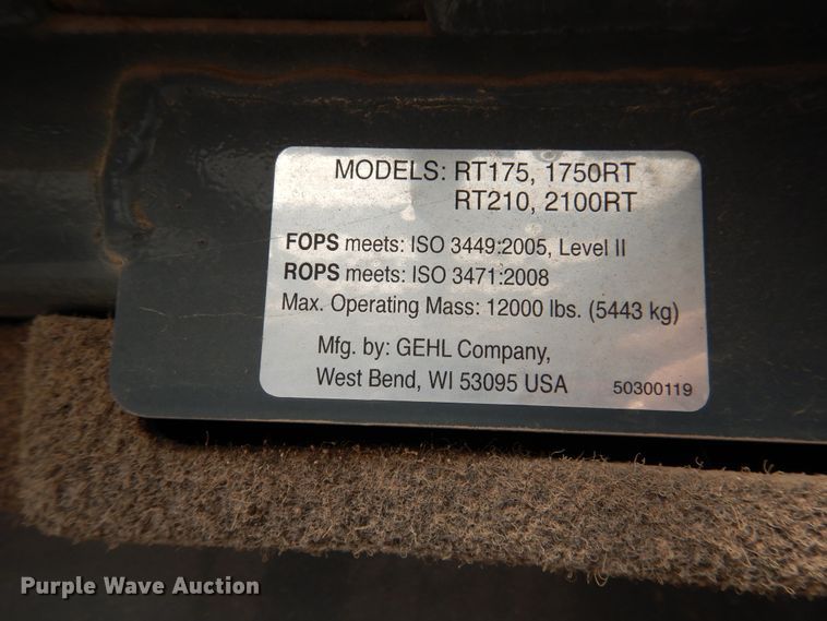 image for item DI3499 2012 Gehl RT175  tracked skid steer loader