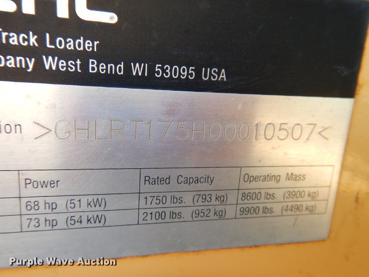 image for item DI3499 2012 Gehl RT175  tracked skid steer loader