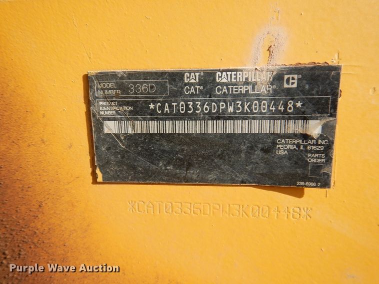 image for item DI3501 2009 Caterpillar 336DL  excavator