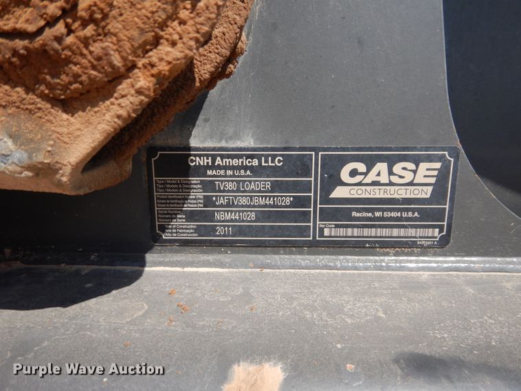 image for item DI3503 2011 Case TV380  tracked skid steer loader