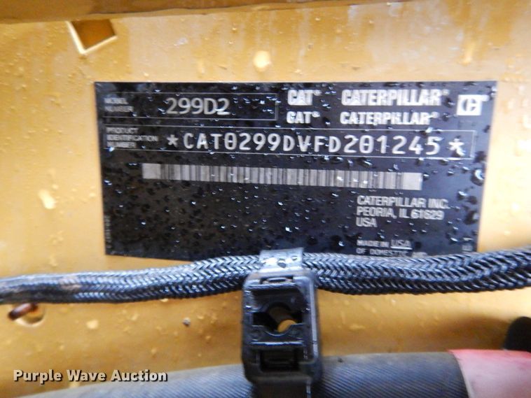 image for item DI7730 2016 Caterpillar 299D2  tracked skid steer loader