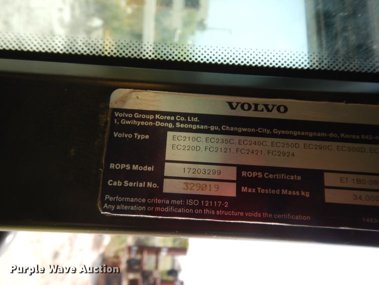 image for item DJ6545 2013 Volvo EC300D  excavator