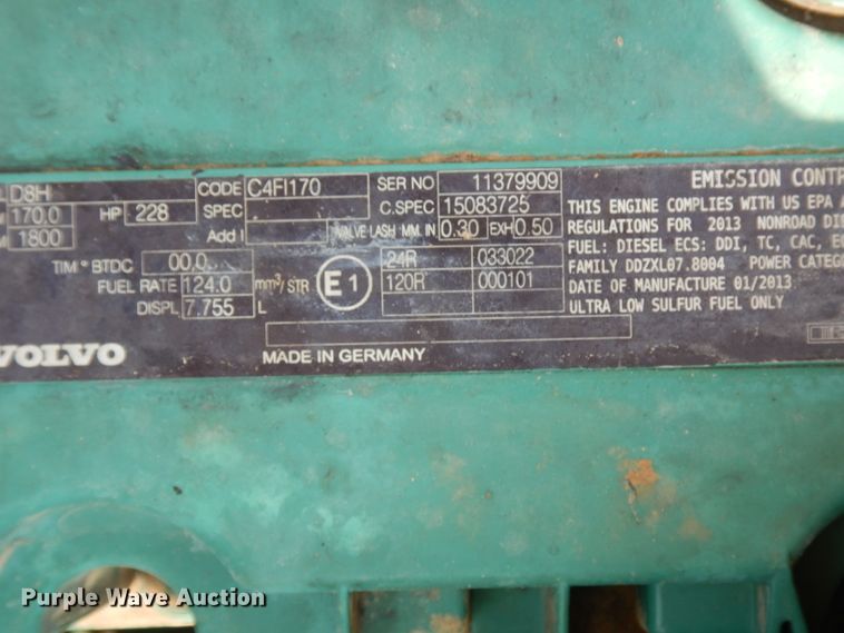 image for item DJ6545 2013 Volvo EC300D  excavator