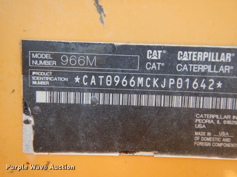image for item DJ6549 2016 Caterpillar 966M  wheel loader