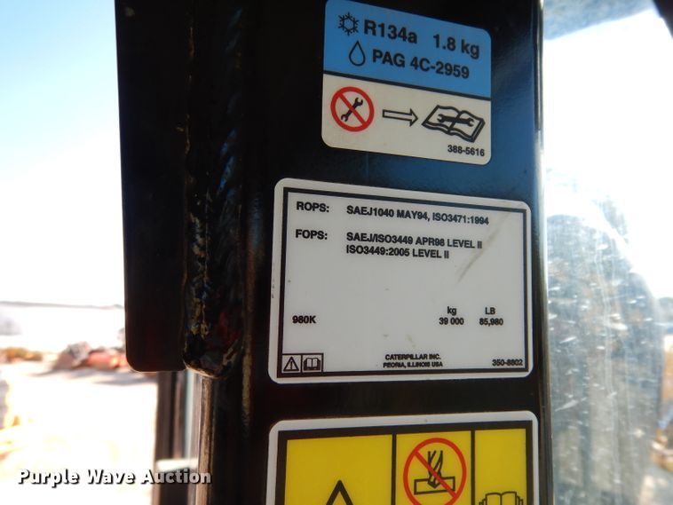 image for item DJ6552 2013 Caterpillar 980K  wheel loader