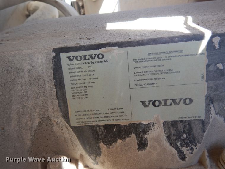 image for item DJ6553 2014 Volvo L180H  wheel loader