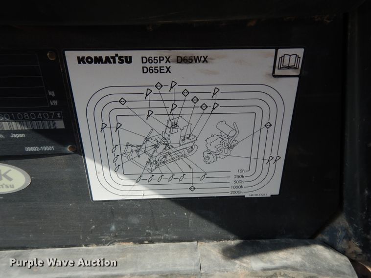 image for item DJ6556 2011 Komatsu D65EX-16   dozer