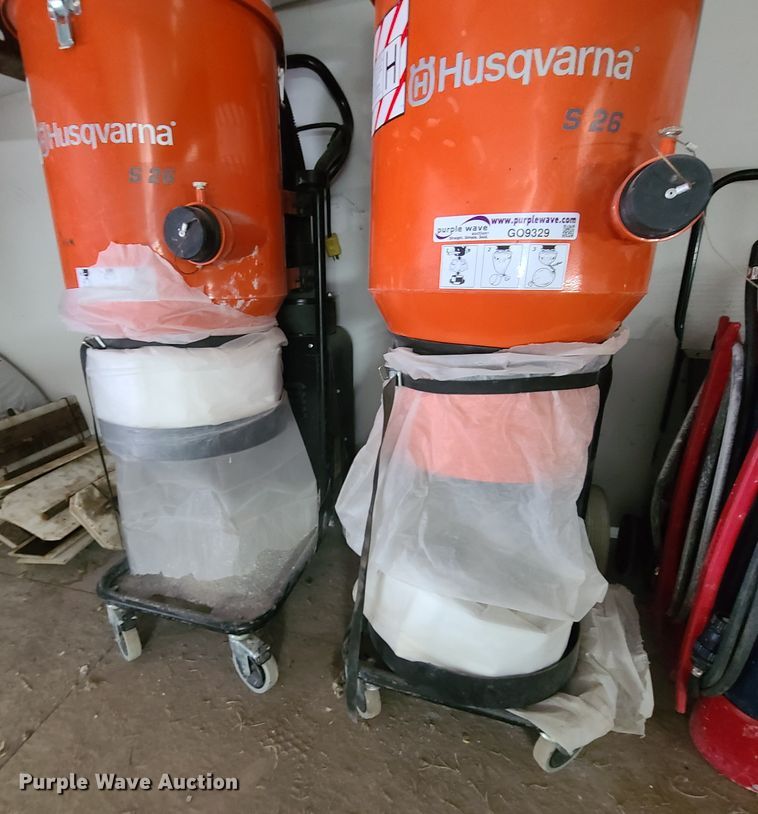 image for item GO9329 (2) Husqvarna S26 concrete saw vacuums