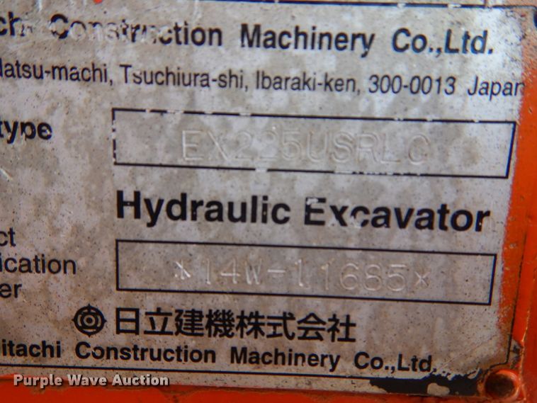 image for item GR9823 2000 Hitachi EX225USRCL  excavator