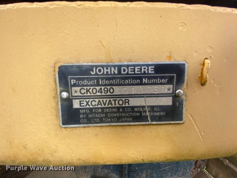 image for item HA9642 1987 John Deere 490  excavator