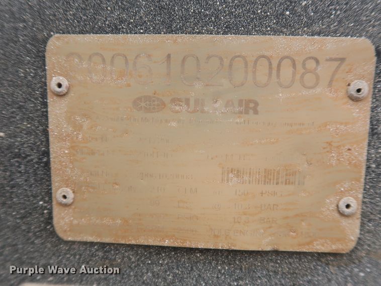 image for item HJ9371 Sullair 210H  air compressor