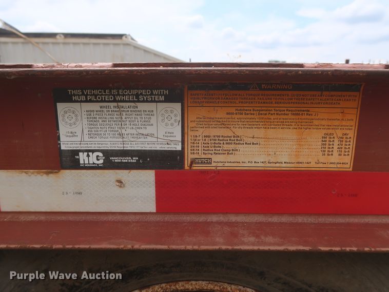 image for item HJ9378 2009 Trail King equipment trailer