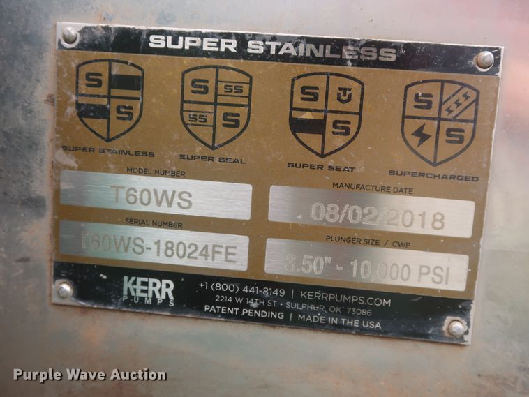 image for item HJ9384 Kerr T60 oilfield pump