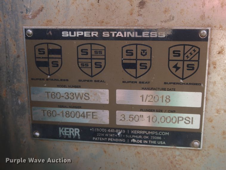 image for item HJ9385 Kerr T60 oil field pump