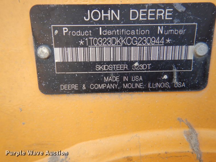 image for item HP9809 2012 John Deere 323D  tracked skid steer loader