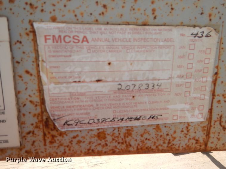 image for item DI0776 1991 Clement 540-0-39 bottom dump trailer