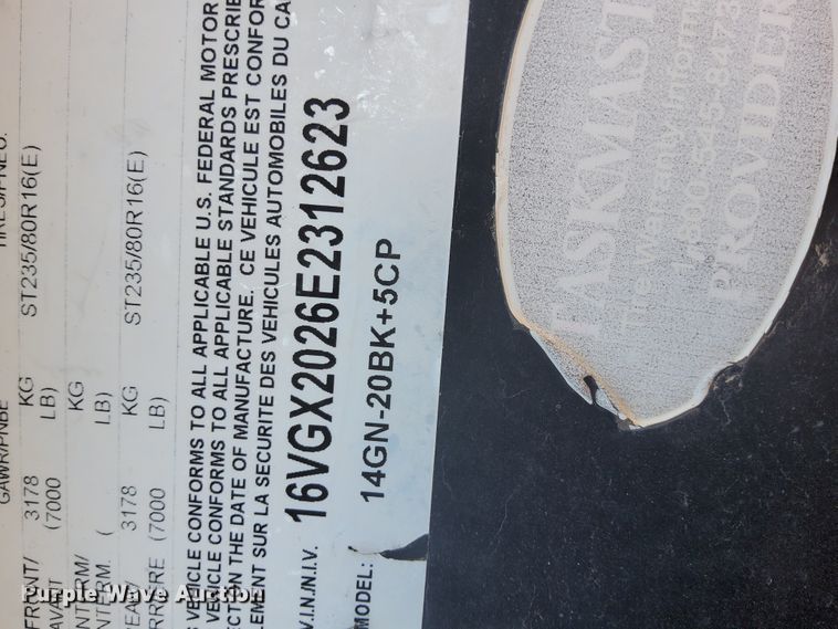 image for item DJ1028 2014 Big Tex 14GN equipment trailer