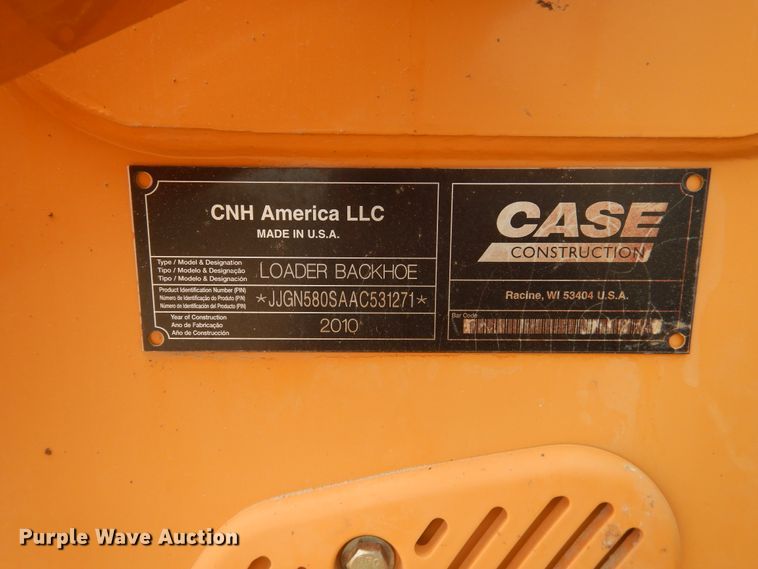 image for item DJ1060 2010 Case 580 Super M  backhoe