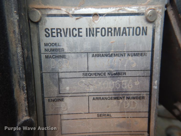 image for item DJ1065 2004 Caterpillar D6R XL Series II  dozer