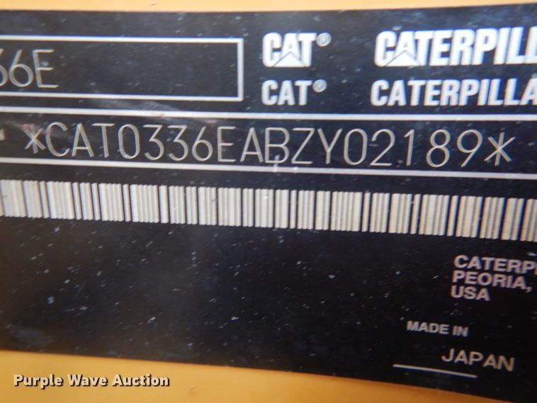 image for item DJ1068 2013 Caterpillar 336EL  excavator