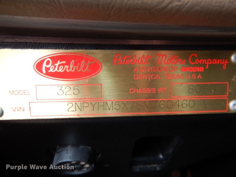 image for item DJ1070 2008 Peterbilt 325  flatbed truck