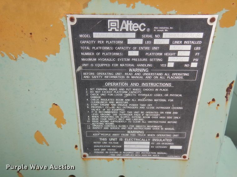 image for item DJ1072 1994 International 4800  utility truck